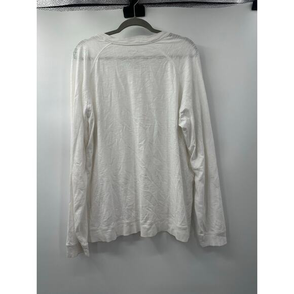 Vince Men Long Sleeve Henley 3 Button 100% Cotton White‎ Shirt Size XXL - Picture 2 of 4
